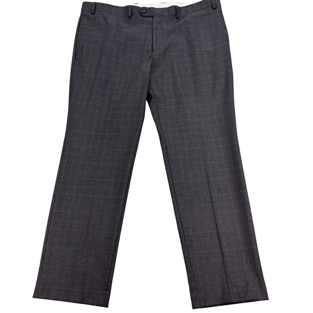 Ralph Ralph Lauren Dress Pants Mens 40x29 Gray Check Slim Stretch Office Work